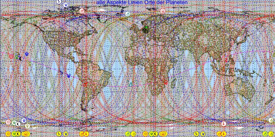 Linien-alle Aspekte orte linien planeten